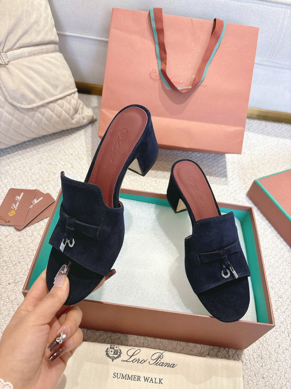 LP 25C Summer Charms Mules 55MM Navy Blue Suede 215031