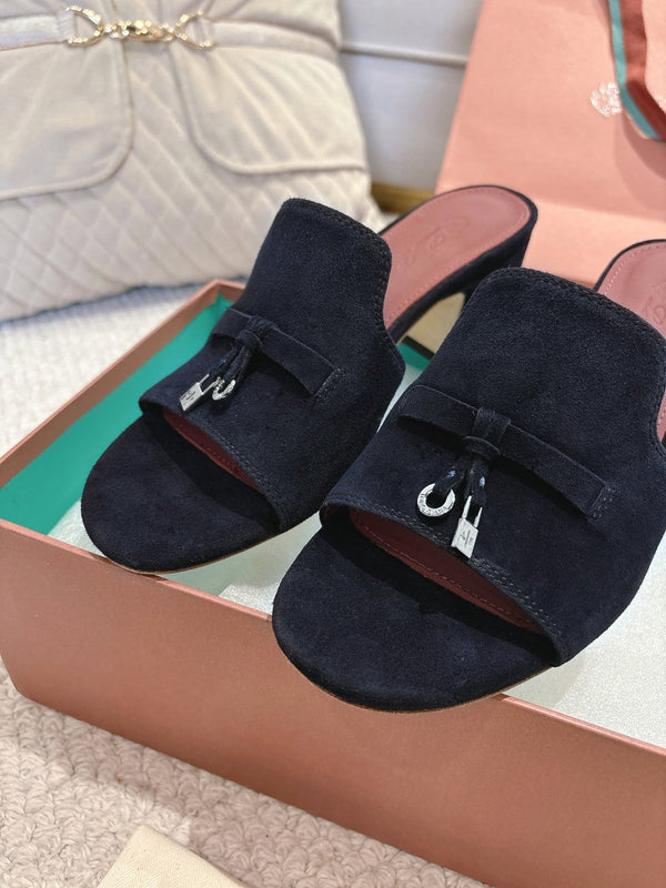 LP 25C Summer Charms Mules 55MM Navy Blue Suede 215031