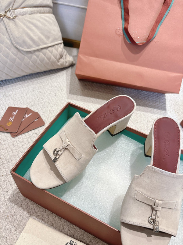 LP 25C Summer Charms Mules 55MM Earthy Gray Suede 215028