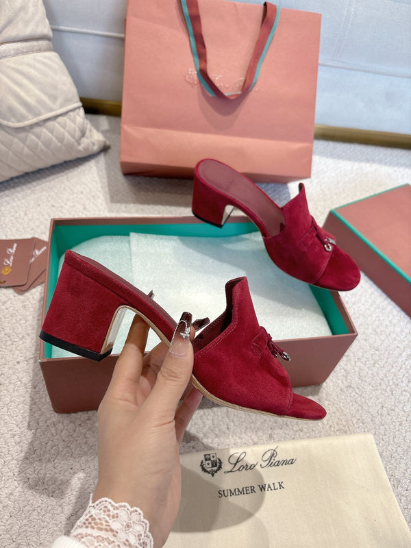 LP 25 Summer Charm Sandal 55 Dark Red Suede