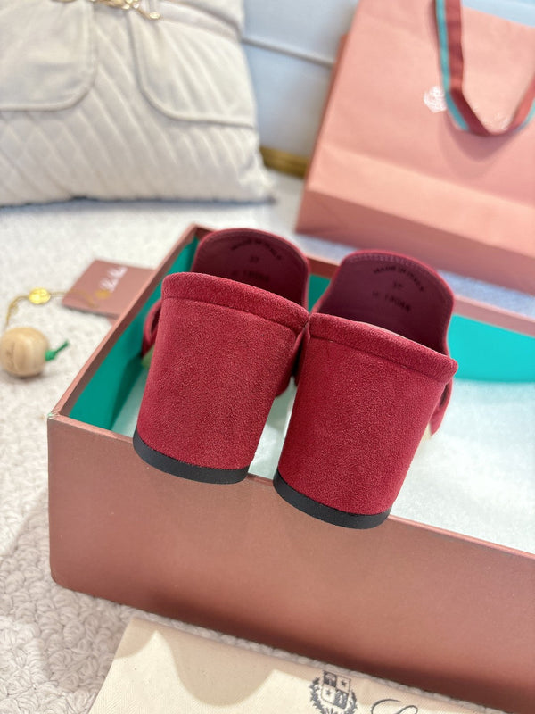 LP 25C Summer Charms Mules 55MM Merlot Pink Suede 215024