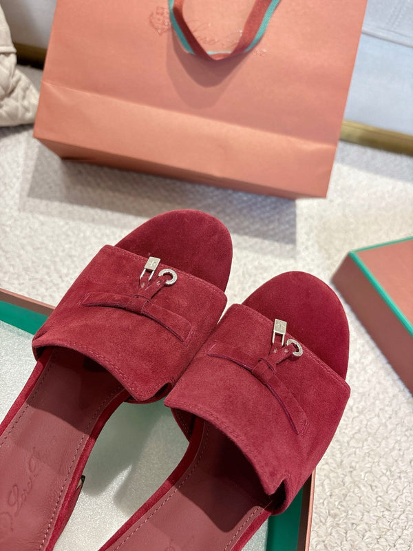 LP 25C Summer Charms Mules 55MM Merlot Pink Suede 215024