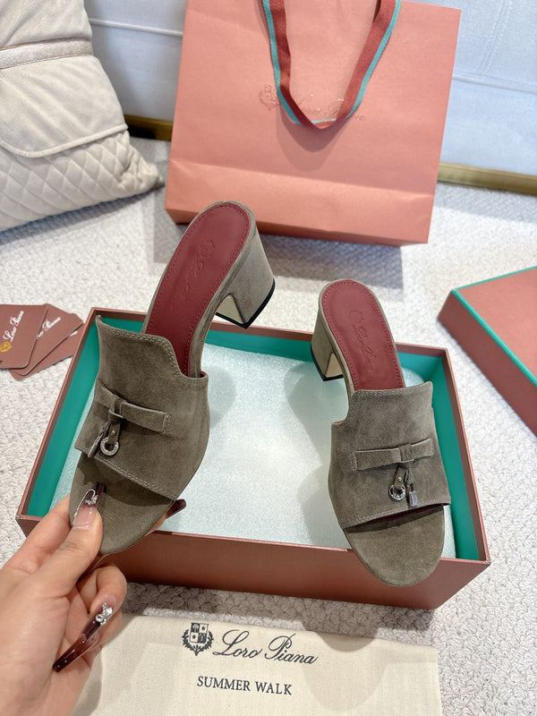 LP 25C Summer Charms Mules 55MM Army green Suede 215022