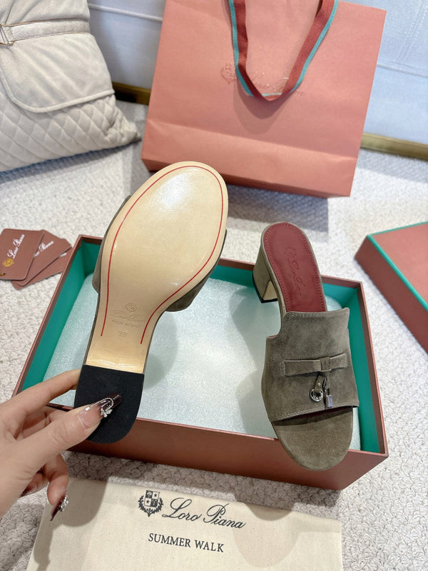 LP 25C Summer Charms Mules 55MM Army green Suede 215022