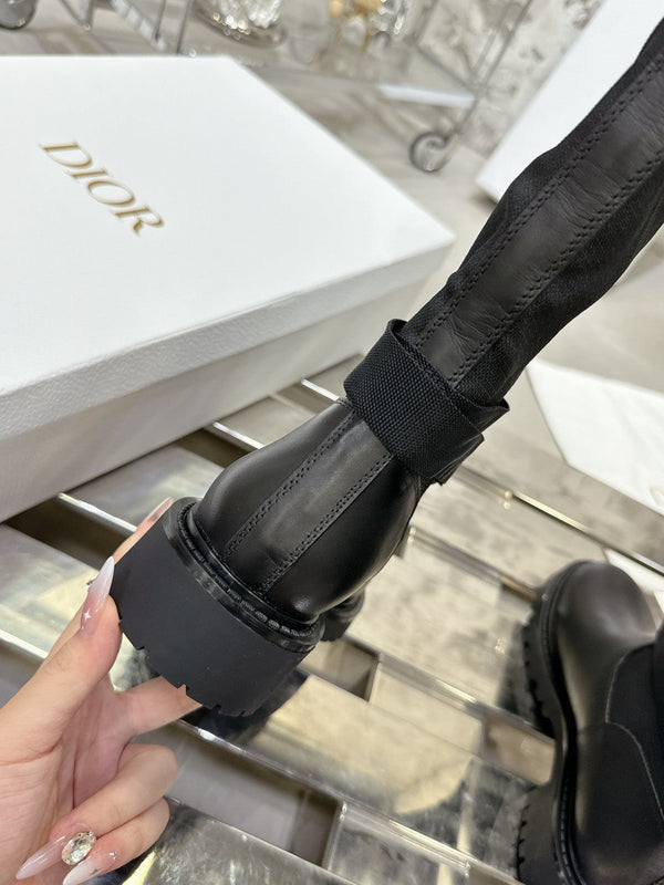 D-Major Boot In Black Denim Fabric 100568