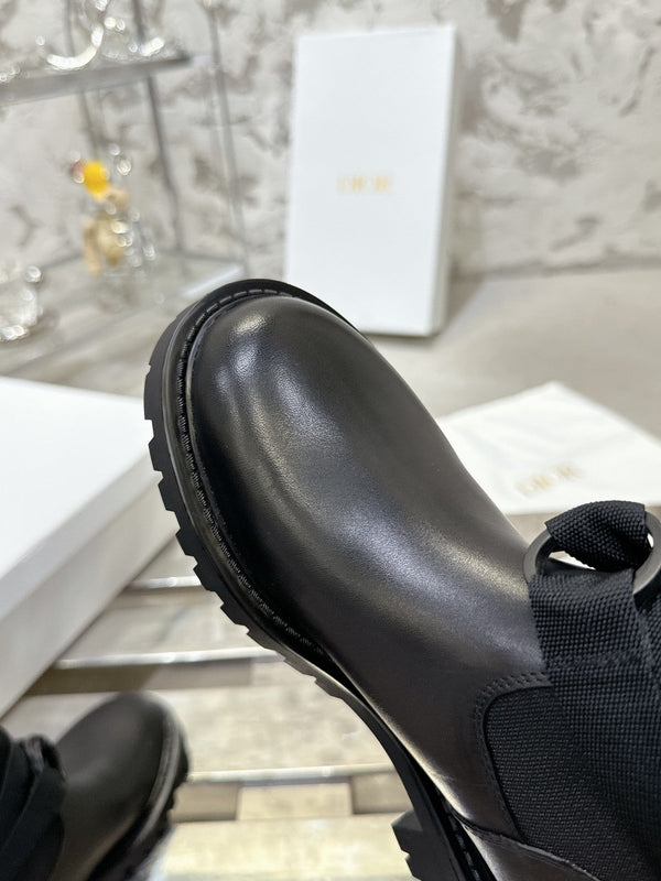 D-Major Boot In Black Denim Fabric 100568