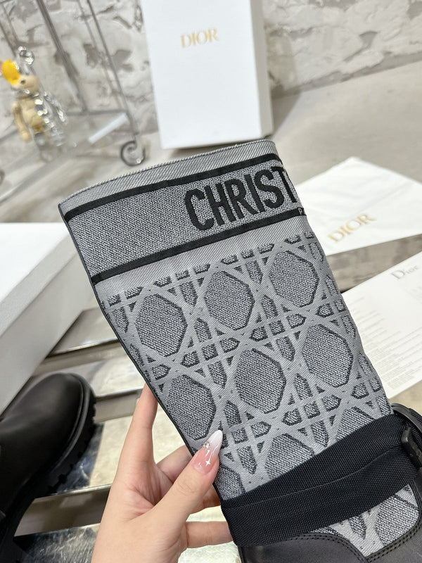 D-Major Boot In Grey Mix Black Denim Fabric 100570