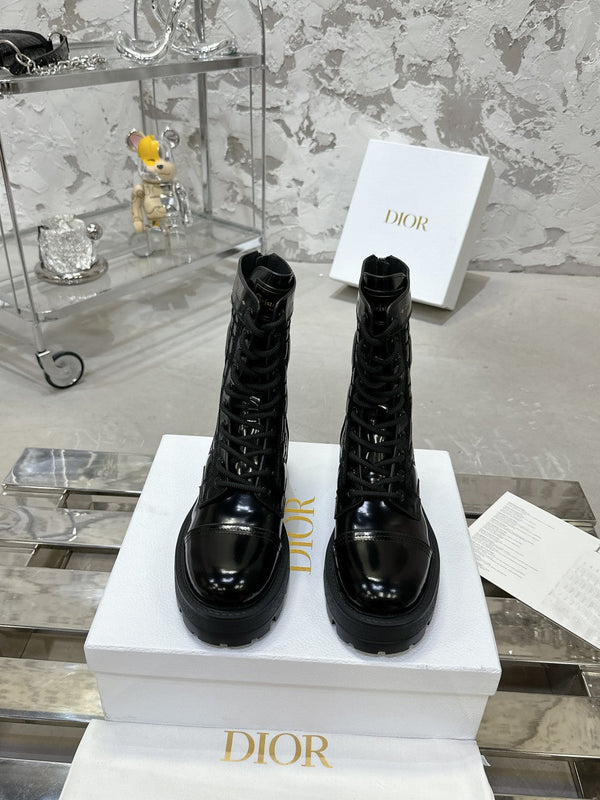 CD D-Unit Ankle Boot In Black Glossy Cowhide 100585