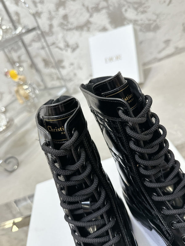 CD D-Unit Ankle Boot In Black Glossy Cowhide 100585