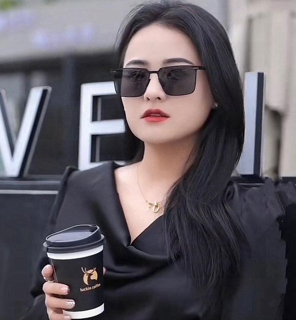 RECTANGULAR FRAME SUNGLASSES 9806 IN METAL