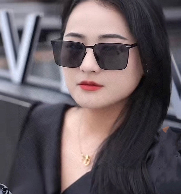 RECTANGULAR FRAME SUNGLASSES 9806 IN METAL