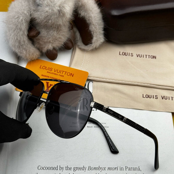 OCCHIALI DA SOLE PILOTA L66 IN METALLO NERO