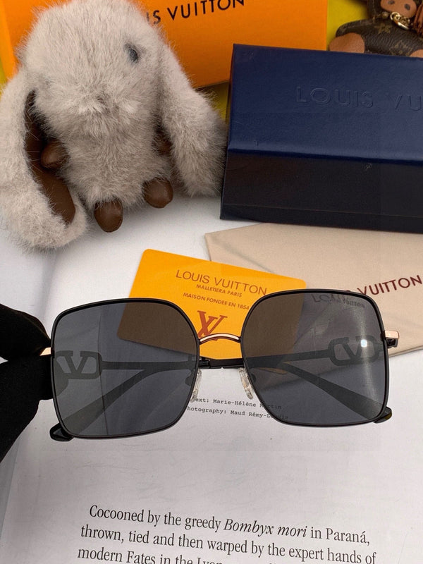 OCCHIALI DA SOLE QUADRATI L6375 IN METALLO