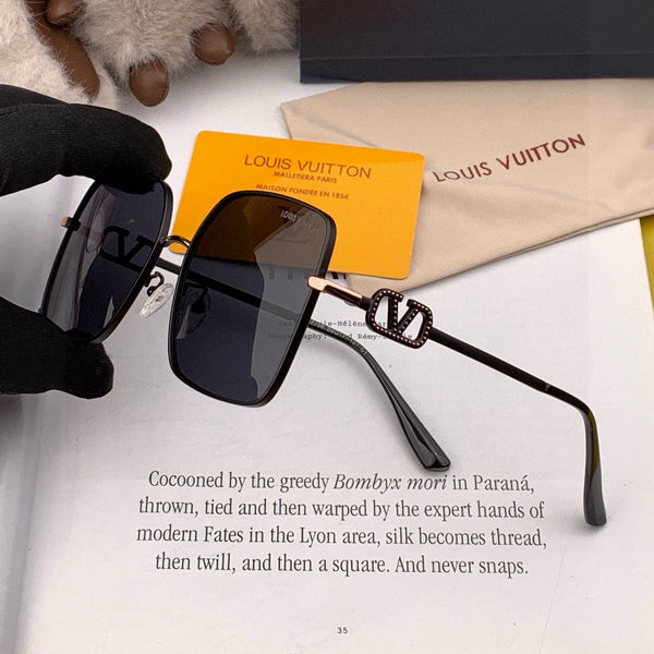 OCCHIALI DA SOLE QUADRATI L6375 IN METALLO