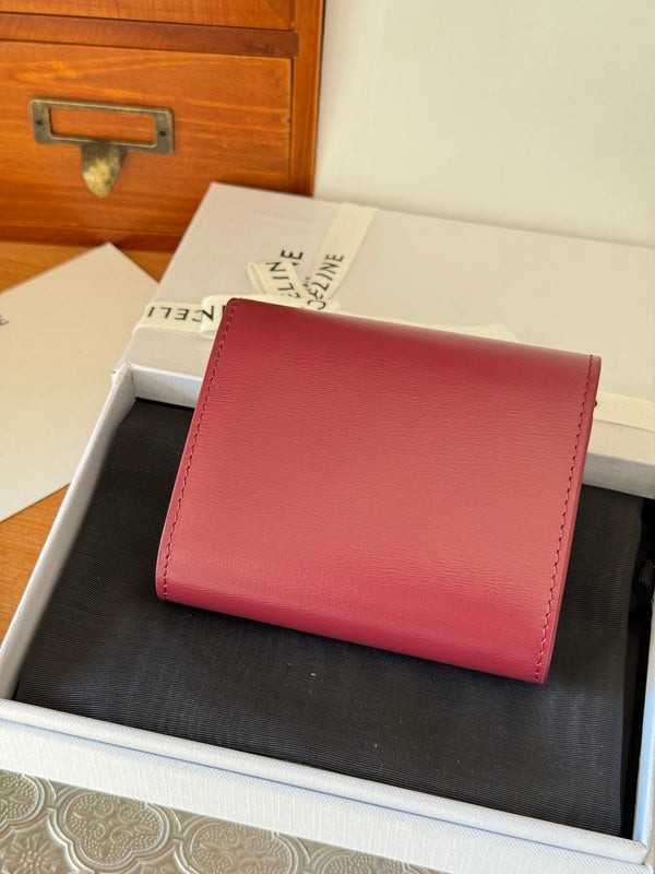 TRIOMPHE 10 CALFSKIN WALLET RED