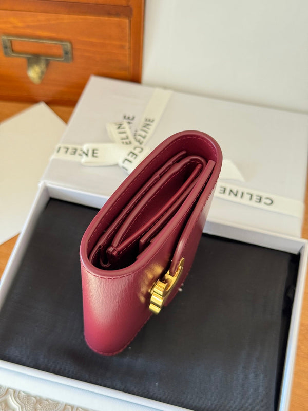 TRIOMPHE 10 CALFSKIN WALLET RED