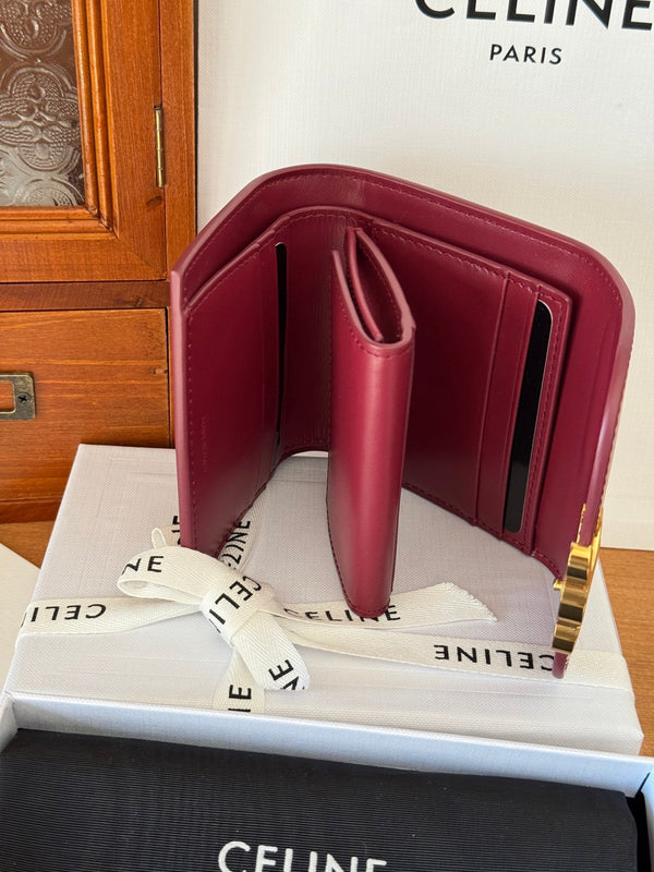 TRIOMPHE 10 CALFSKIN WALLET RED