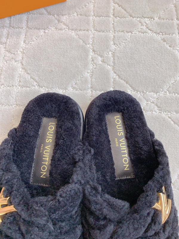 LV Bliss Comfort Mule Black Wool
