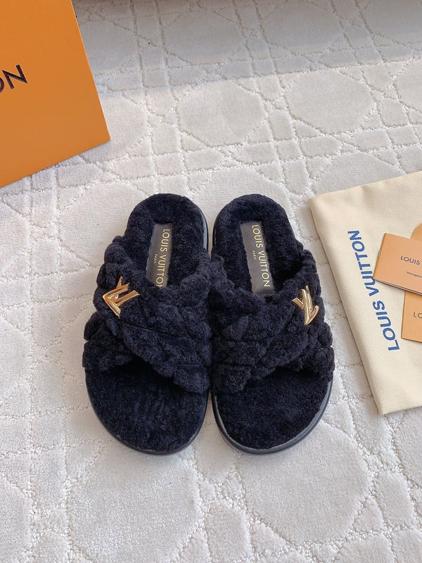 LV Bliss Comfort Mule Black Wool