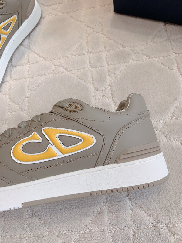 CD AND STONE ISLAND B57 Low-Top Sneaker – Limited And Numbered Edition Brown Gray Mix Orange Calfskin