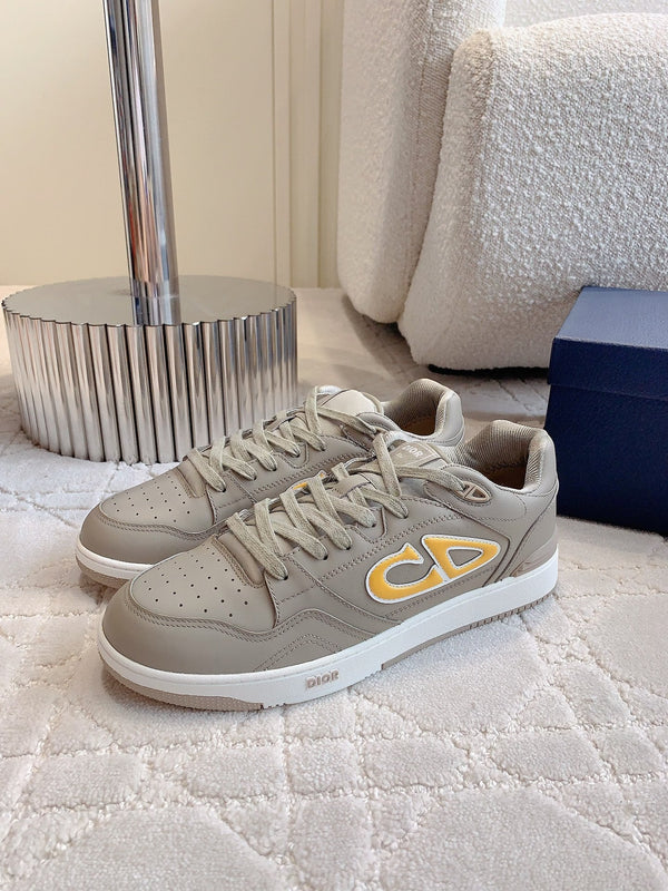 CD AND STONE ISLAND B57 Low-Top Sneaker – Limited And Numbered Edition Brown Gray Mix Orange Calfskin