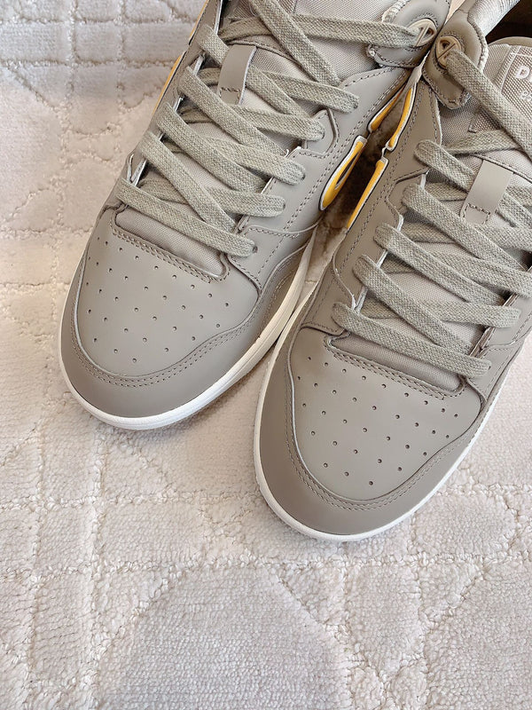 CD AND STONE ISLAND B57 Low-Top Sneaker – Limited And Numbered Edition Brown Gray Mix Orange Calfskin