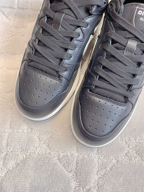 CD AND STONE ISLAND B57 Low-Top Sneaker – Limited And Numbered Edition Black And Light Green Calfskin