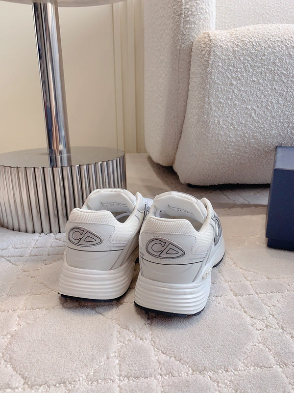 CD B30 Sneaker Milky Beige Mix Grey Black Polyester Mesh Fabric And Calfskin