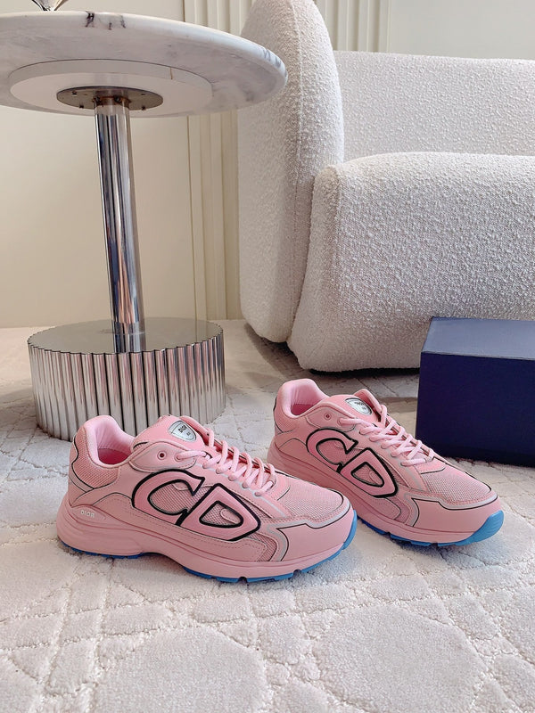 CD B30 Sneaker Pink Mix Blue White Polyester Mesh Fabric And Calfskin