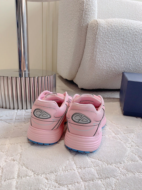 CD B30 Sneaker Pink Mix Blue White Polyester Mesh Fabric And Calfskin