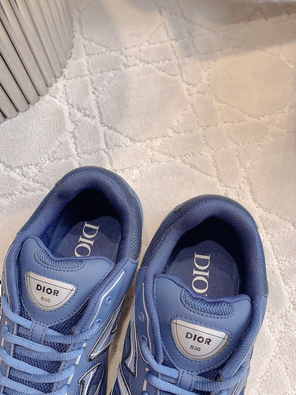 CD B30 Sneaker Deep Blue Polyester Mesh Fabric And Calfskin