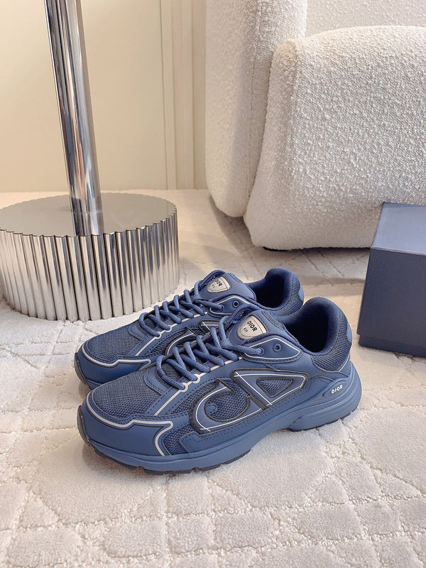 CD B30 Sneaker Deep Blue Polyester Mesh Fabric And Calfskin