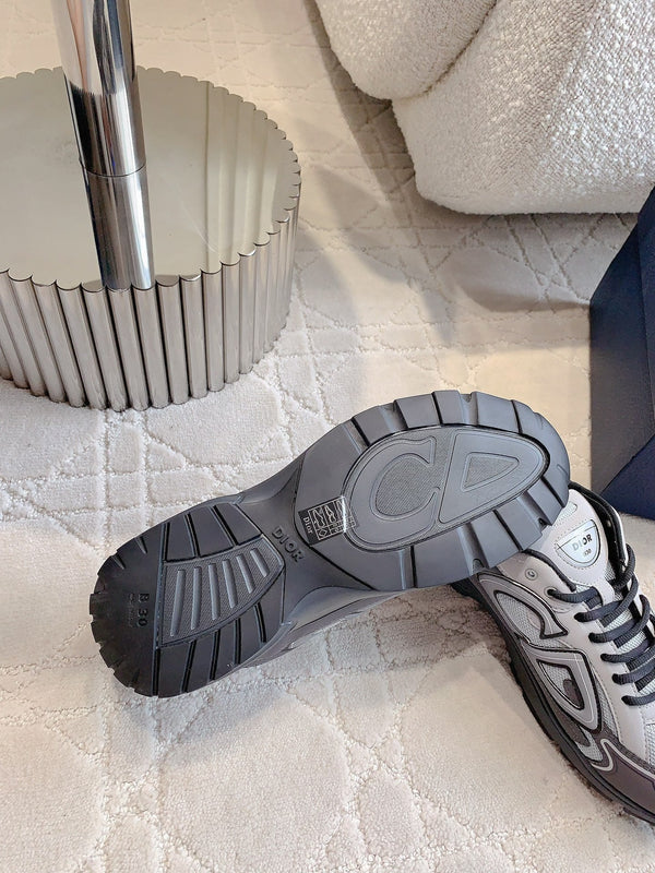 CD B30 Sneaker Grey Blue Mix Grey Black Polyester Mesh Fabric And Calfskin