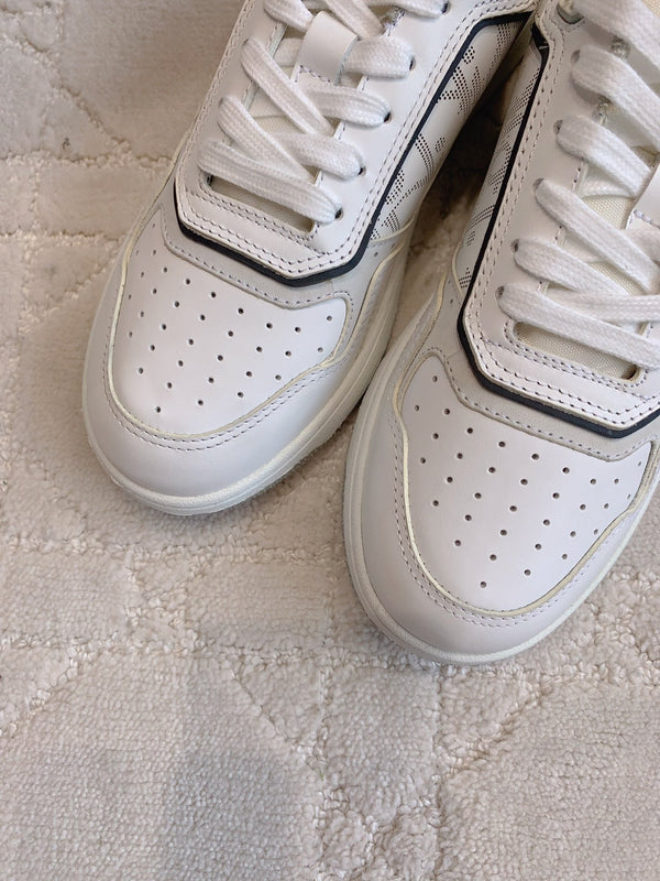 CD B27 Low-Top Sneaker White Black Print Calfskin