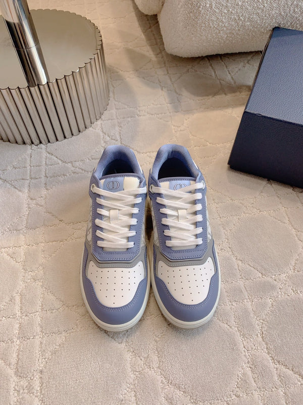 CD B27 Low-Top Sneaker White Blue Print Calfskin
