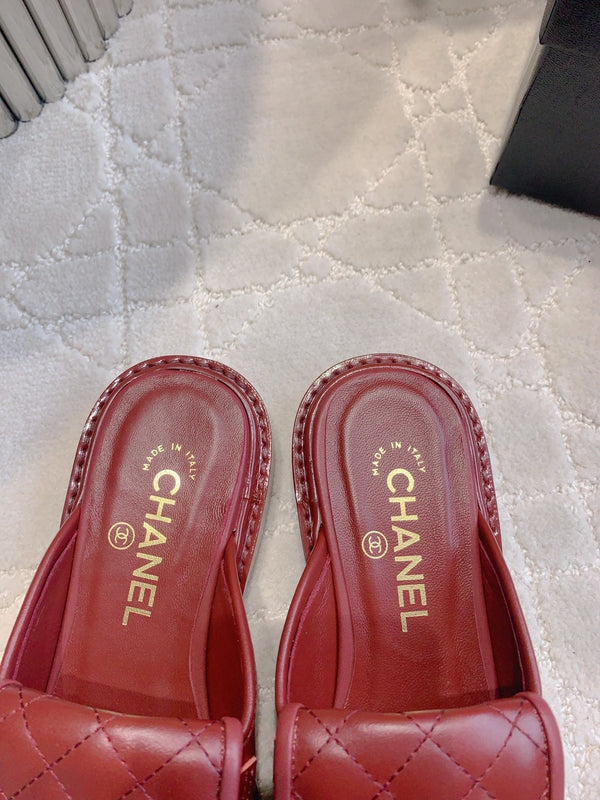 CC Mule In Brown Red Cowhide 145659