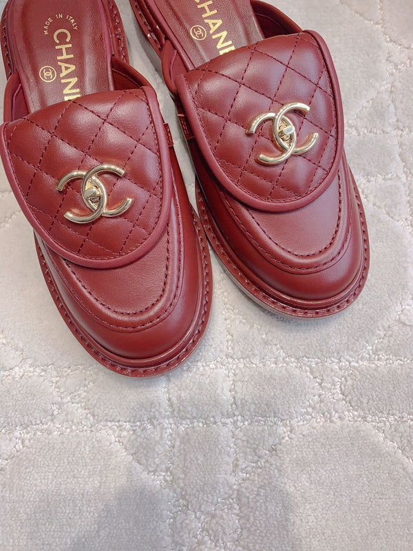 CC Mule In Brown Red Cowhide 145659