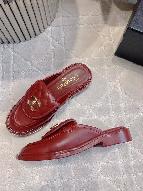 CC Mule In Brown Red Cowhide 145659