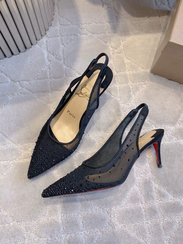 CL Follies Strass 65mm Black Mesh 177135