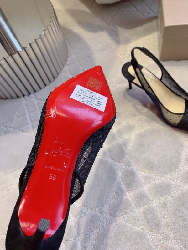 CL Follies Strass 65mm Black Mesh 177135