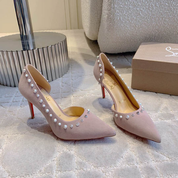 CL Irishell 85 Studded d'Orsay Pumps Thistle Suede 177130