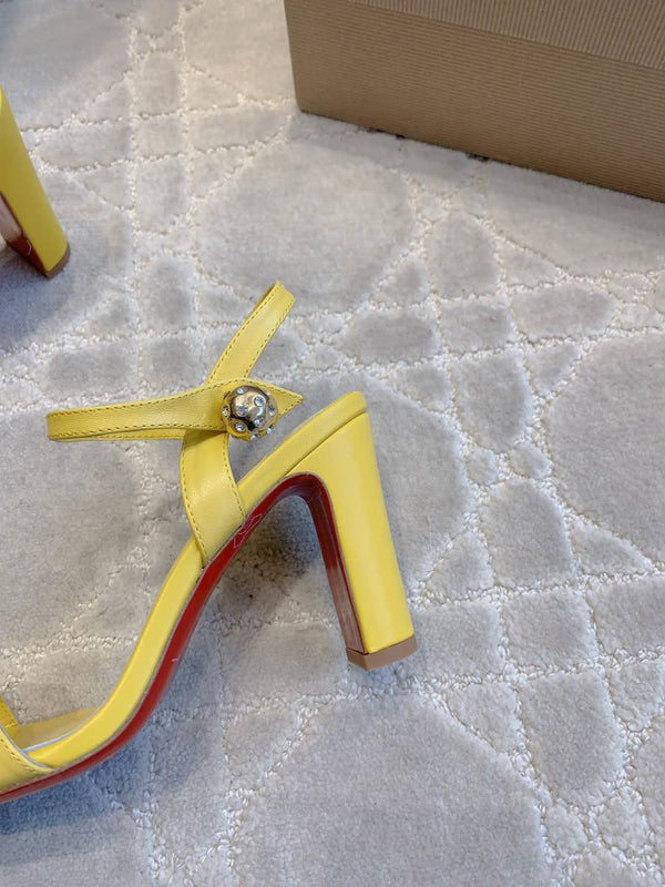 CL Atmospheria 90mm embellished sandals Yellow Leather 177089