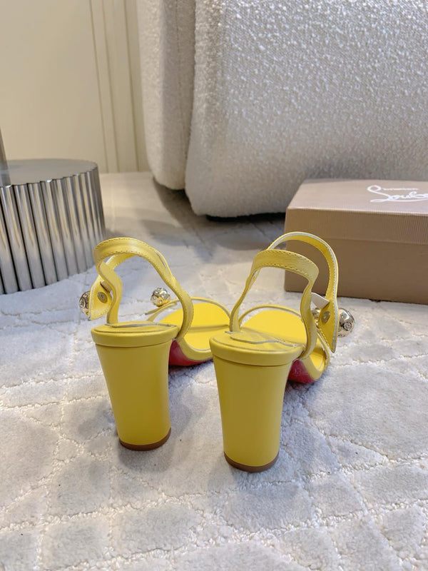 CL Atmospheria 90mm embellished sandals Yellow Leather 177089