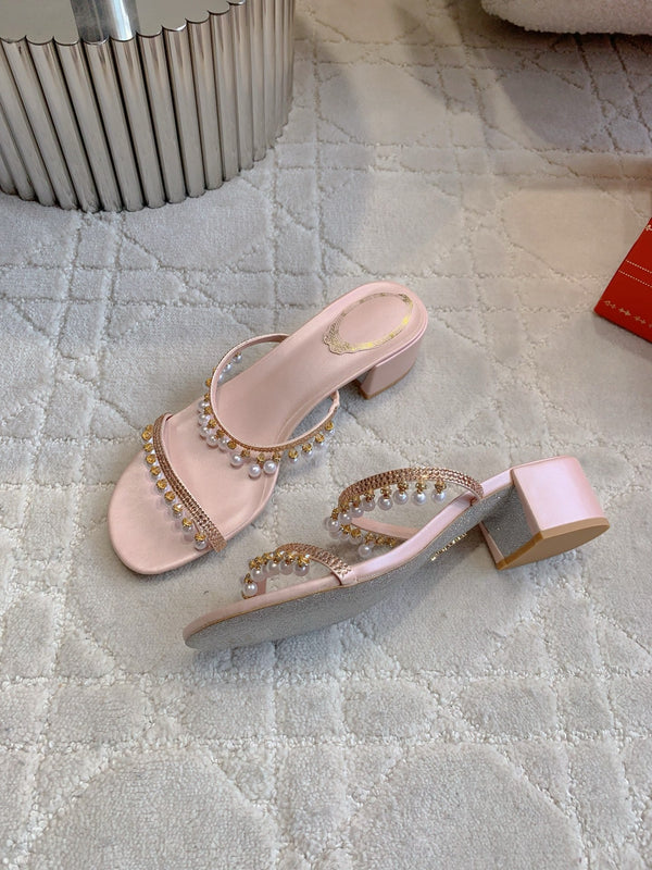 RC Pearl Slippers Pink Sheepskin 328431