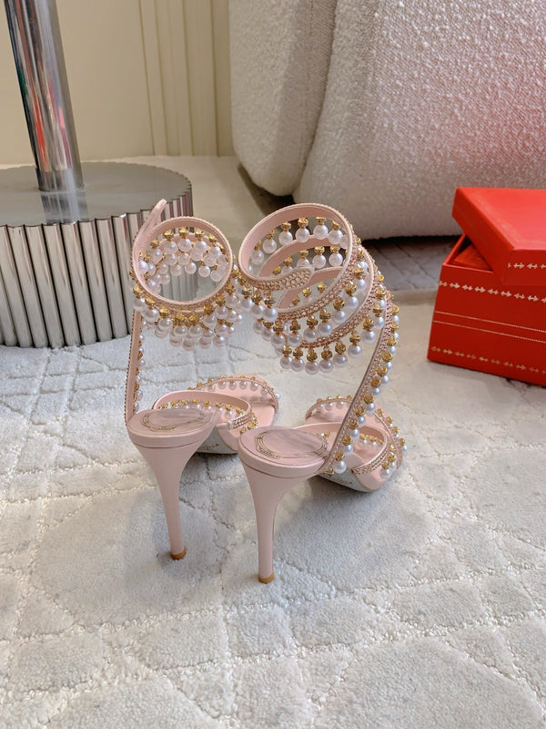 RC Pearl Sandals Pink Sheepskin 328430