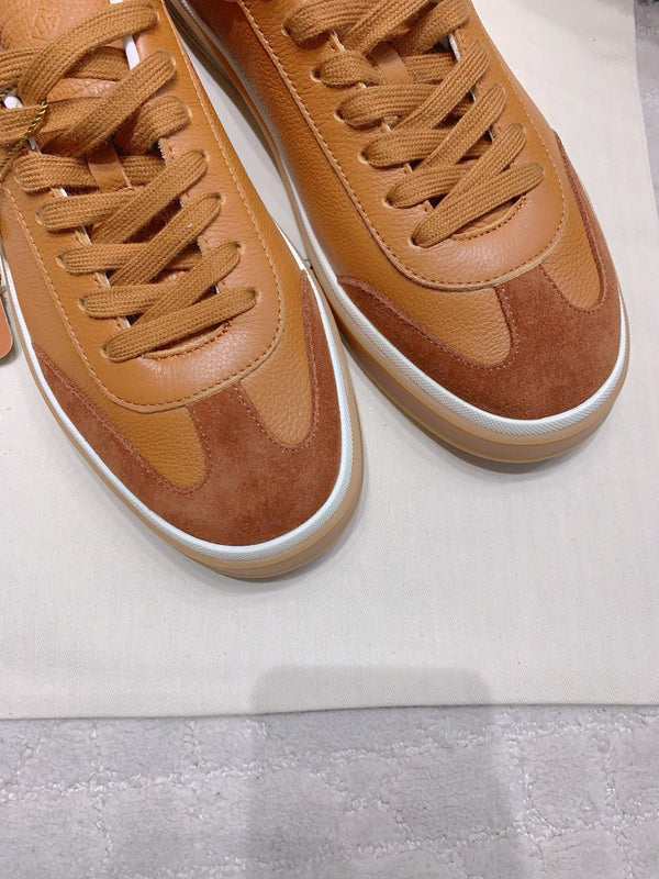 LP sneaker unisex style brown sheepskin mix suede 382664