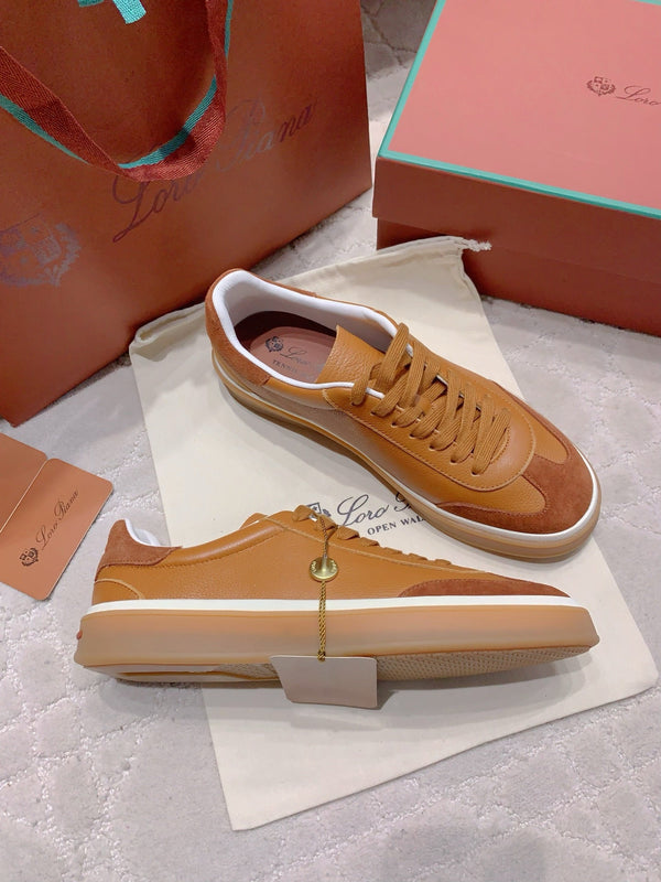 LP sneaker unisex style brown sheepskin mix suede 382664