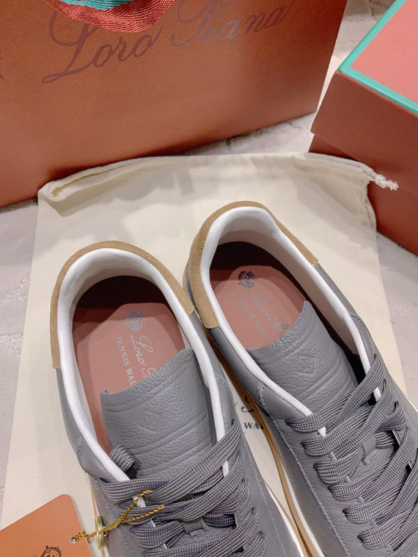 LP sneaker unisex style gray sheepskin mix suede 382665
