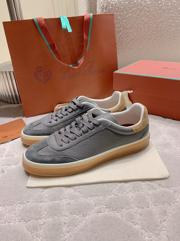 LP sneaker unisex style gray sheepskin mix suede 382665
