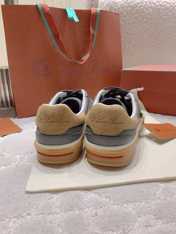 LP sneaker unisex style gray sheepskin mix suede 382665